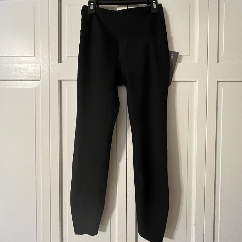 Harmony Balance Black Ribbed Leggings Size Small